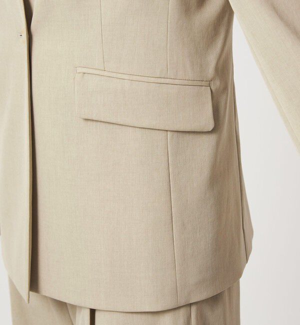 UNITED ARROWS green label relaxing「［size SHORTあり］サラフール ノーラペル ジャケット ストレッチ 接触冷感 UVカット」|ノーカラージャケット|