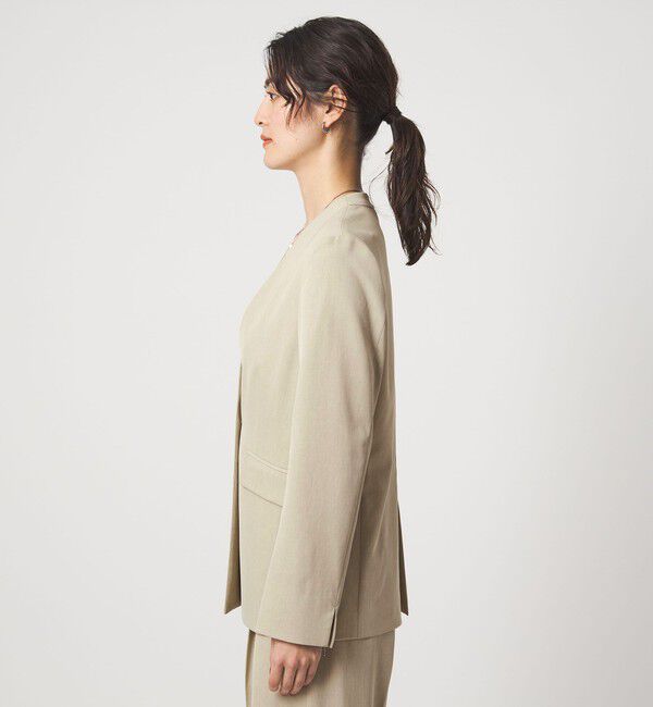 UNITED ARROWS green label relaxing「［size SHORTあり］サラフール ノーラペル ジャケット ストレッチ 接触冷感 UVカット」|ノーカラージャケット|