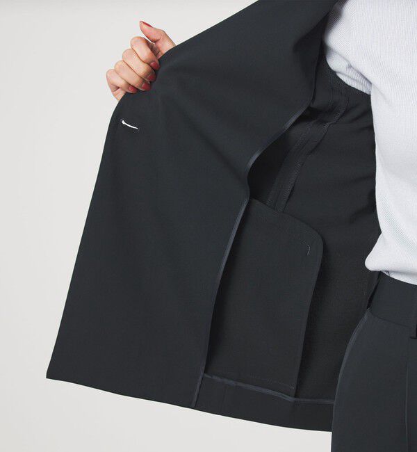 UNITED ARROWS green label relaxing「［size SHORTあり］サラフール ノーラペル ジャケット ストレッチ 接触冷感 UVカット」|ノーカラージャケット|