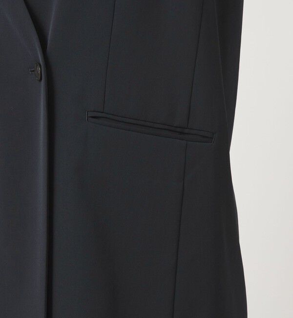 UNITED ARROWS green label relaxing「［size SHORTあり］サラフール ノーラペル ジレ ストレッチ UVカット」|ノーカラージャケット|