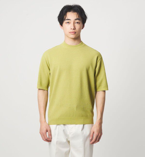UNITED ARROWS green label relaxing「タック ピケ ビズ クルーネック ニット -ウォッシャブル-」|ニット・セーター|