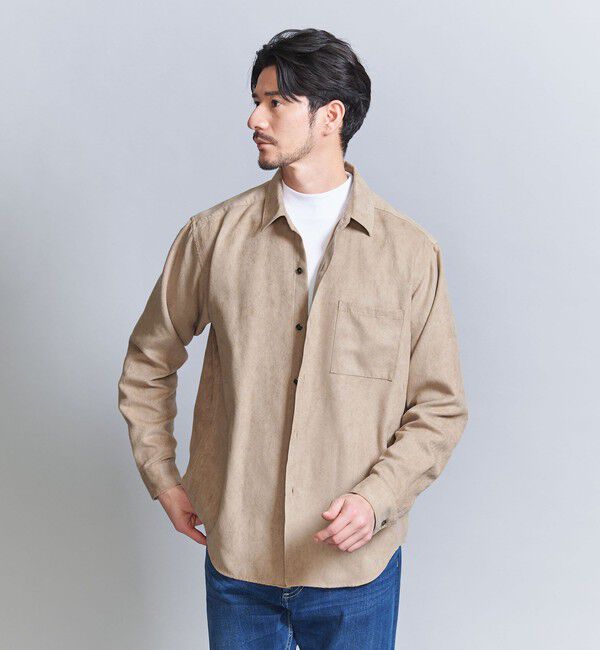 BEAUTY&YOUTH UNITED ARROWS「【WEB限定 WARDROBE SMART】スエードライク シャツ」|シャツ・ブラウス|