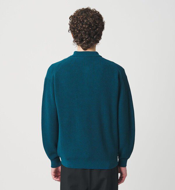 BEAUTY&YOUTH UNITED ARROWS「ギマ コットン アゼ 3ボタン ポロカラー ニット ウォッシャブル」|ニット・セーター|