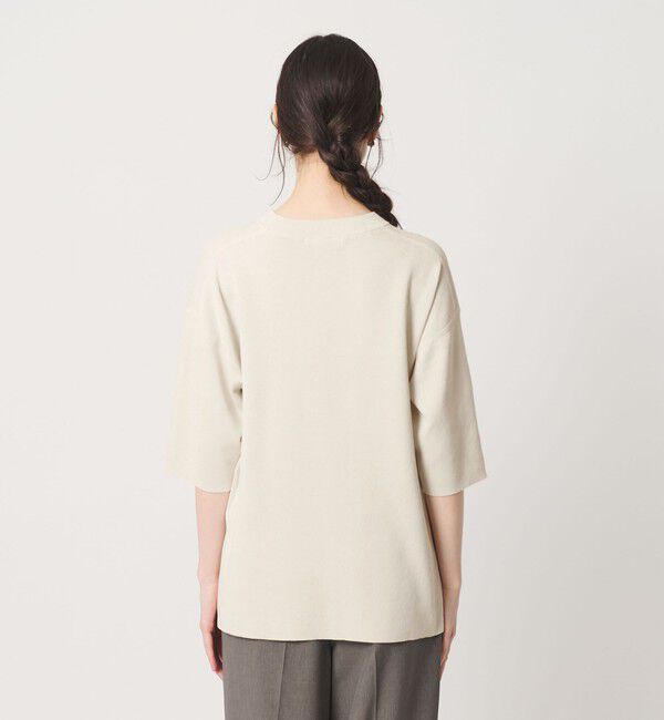 BEAUTY&YOUTH UNITED ARROWS「ハーフスリーブ ニットプルオーバー ウォッシャブル」|ニット・セーター|