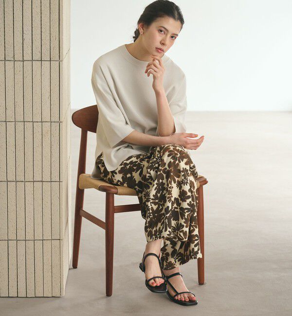 BEAUTY&YOUTH UNITED ARROWS「ハーフスリーブ ニットプルオーバー ウォッシャブル」|ニット・セーター|