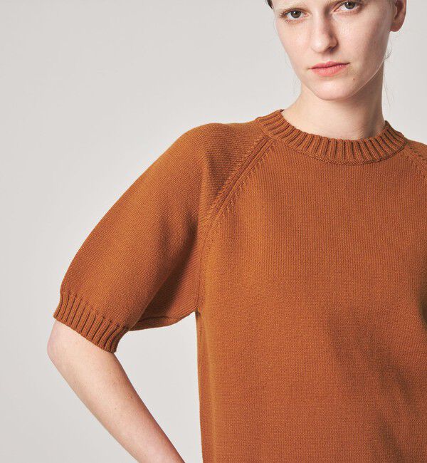 STEVEN ALAN「＜Steven Alan＞コットン ナイロン テープヤーン ハーフスリーブ ニット」|ニット・セーター|