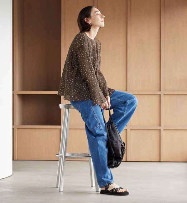 BEAUTY&YOUTH UNITED ARROWS「ポリエステル ドット シアー ブラウス ウォッシャブル」|シャツ・ブラウス|