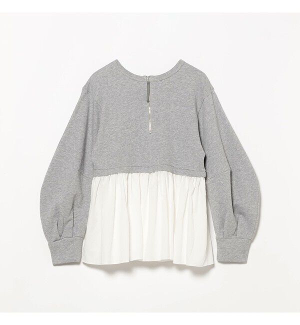 Ray BEAMS 「ギャザー キリカエ スウェット クルーネック トップス」|スウェット・ジャージ|