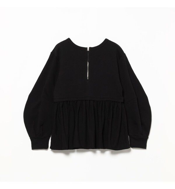 Ray BEAMS 「ギャザー キリカエ スウェット クルーネック トップス」|スウェット・ジャージ|