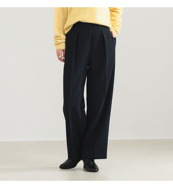 Demi-Luxe BEAMS 「ウォッシャブル ダブルクロス パンツ」|チノ|NAVY