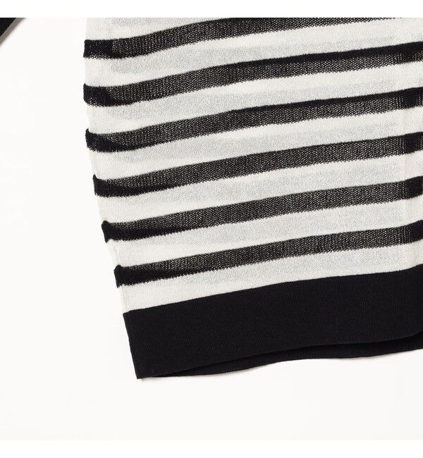 Ray BEAMS 「boussole / Sheer Border Sailor Collar Pullover」|ニット・セーター|