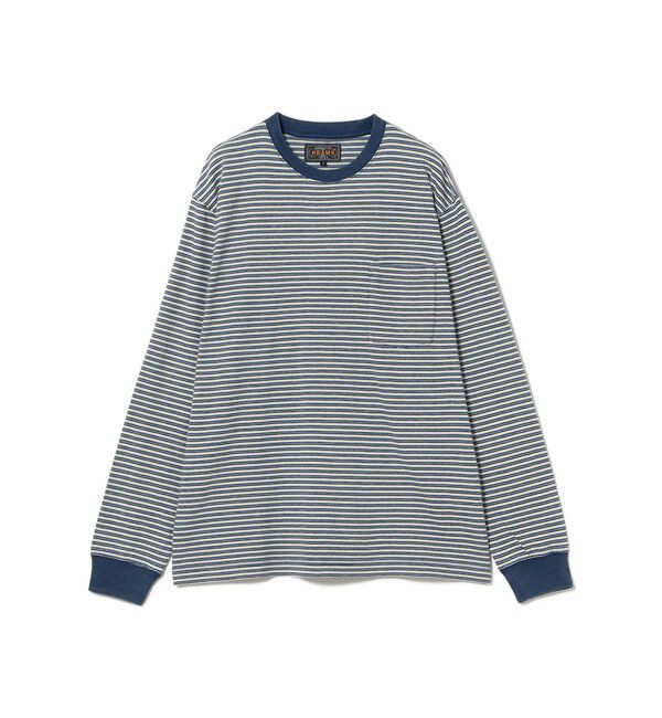 BEAMS PLUS「Pocket Tee Indigo Stripe」|Tシャツ・カットソー|