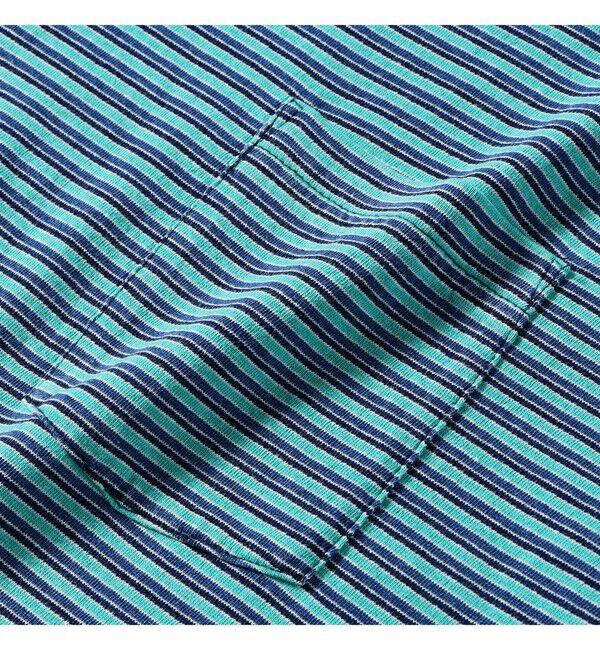 BEAMS PLUS「Pocket Tee Indigo Stripe」|Tシャツ・カットソー|