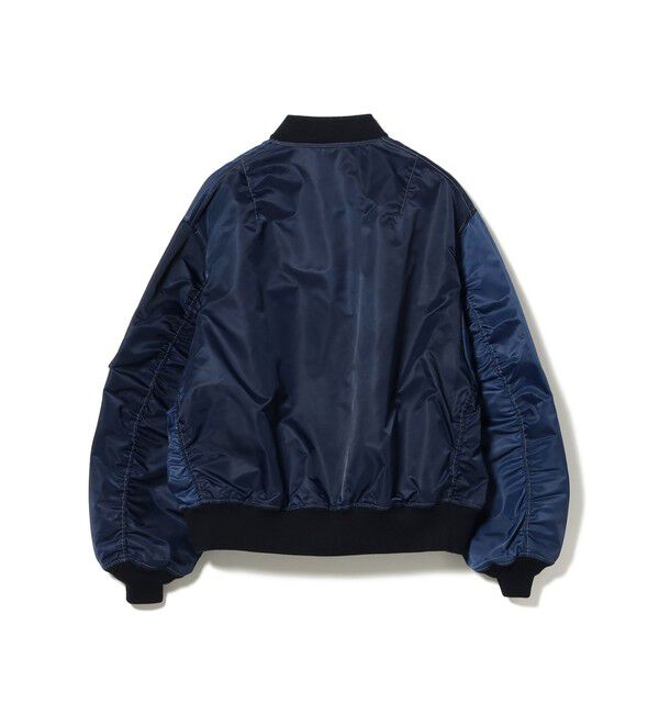 BEAMS「【ワイドフィット】クレイジー MA-1」|ブルゾン・スタジャン|