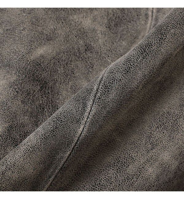 BEAMS「ワイドショートフィット ゴートレザー ジップブルゾン」|ブルゾン・スタジャン|