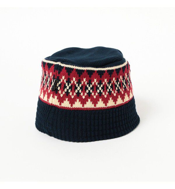 BEAMS「ダイア ジャカード ニット バケットハット」|キャップ・キャスケット|