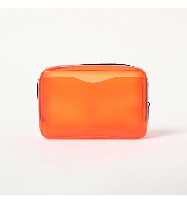 BEAMS「nahe(R) / パッキングポーチ S クリア オレンジ」|ステーショナリー|