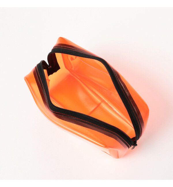 BEAMS「nahe(R) / パッキングポーチ S クリア オレンジ」|ステーショナリー|
