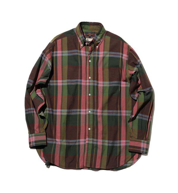 BEAMS PLUS「B.D. Classic-fit Madras」|シャツ・ブラウス|BROWN