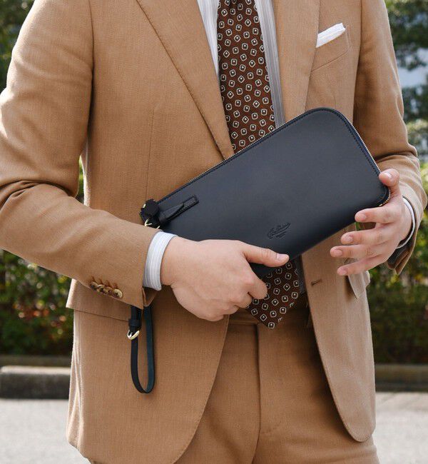 SHIPS「Boldrini Selleria: レザー クラッチバッグ」|クラッチバッグ|