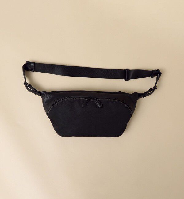 SHIPS「SHIPS: シュリンクレザー &times; ファブリック コンビ ウエスト バッグ (ボディバッグ)」|ショルダー・メッセンジャー|
