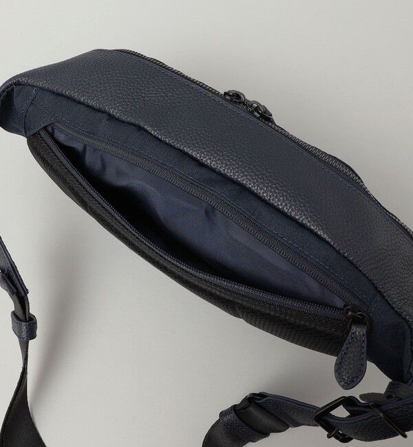 SHIPS「SHIPS: シュリンクレザー &times; ファブリック コンビ ウエスト バッグ (ボディバッグ)」|ショルダー・メッセンジャー|