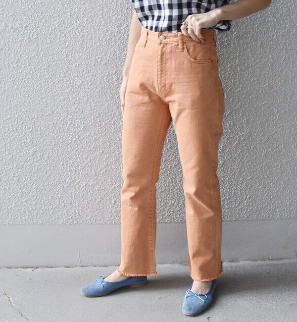 SHIPS any「SHIPS any:〈ウォッシャブル〉オーガニック ツイル フレア パンツ」|デニム|