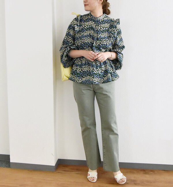 SHIPS any「SHIPS any:〈ウォッシャブル〉オーガニック ツイル フレア パンツ」|デニム|