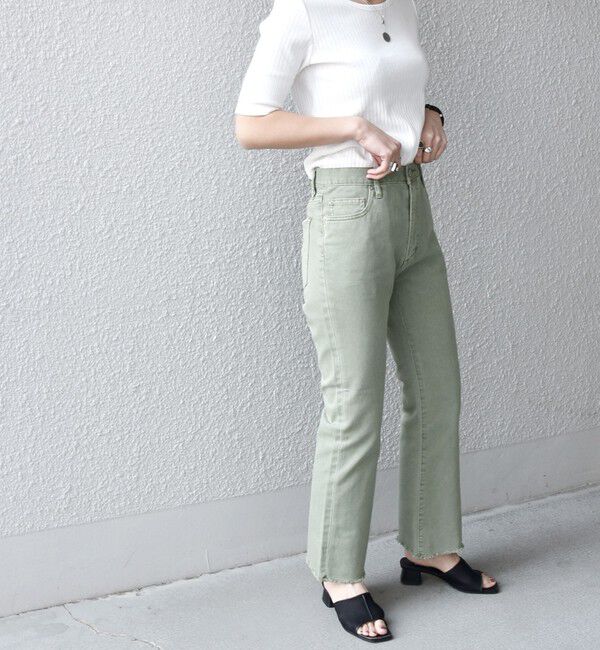 SHIPS any「SHIPS any:〈ウォッシャブル〉オーガニック ツイル フレア パンツ」|デニム|