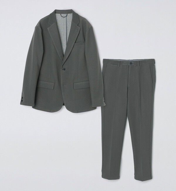 SHIPS「SHIPS: ダウンファブリック ピケ ノープリーツ パンツ (セットアップ対応)」|スラックス|