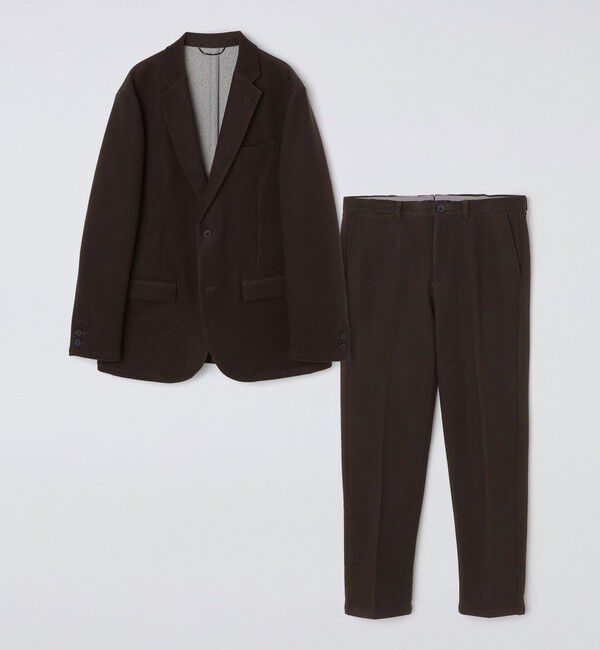 SHIPS「SHIPS: ダウンファブリック ピケ ノープリーツ パンツ (セットアップ対応)」|スラックス|