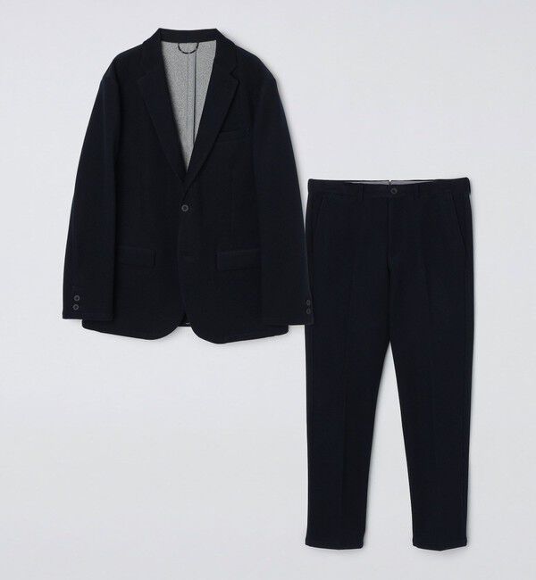 SHIPS「SHIPS: ダウンファブリック ピケ ノープリーツ パンツ (セットアップ対応)」|スラックス|