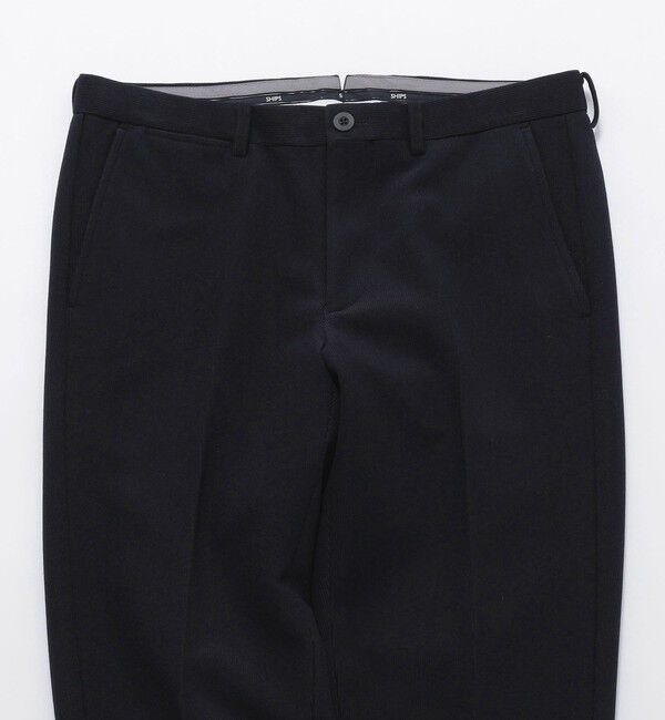SHIPS「SHIPS: ダウンファブリック ピケ ノープリーツ パンツ (セットアップ対応)」|スラックス|