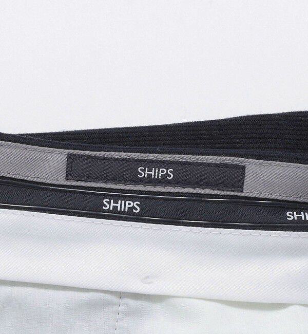 SHIPS「SHIPS: ダウンファブリック ピケ ノープリーツ パンツ (セットアップ対応)」|スラックス|