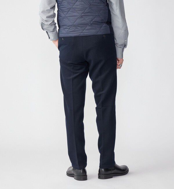 SHIPS「SHIPS: ダウンファブリック ピケ ノープリーツ パンツ (セットアップ対応)」|スラックス|