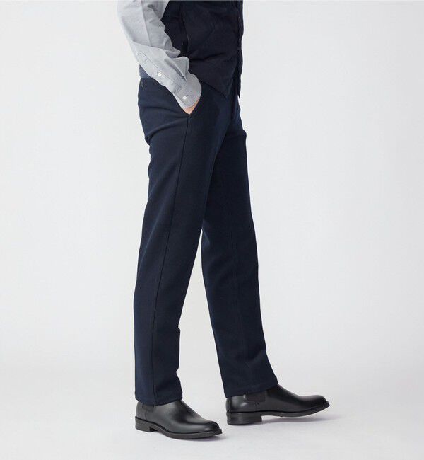 SHIPS「SHIPS: ダウンファブリック ピケ ノープリーツ パンツ (セットアップ対応)」|スラックス|