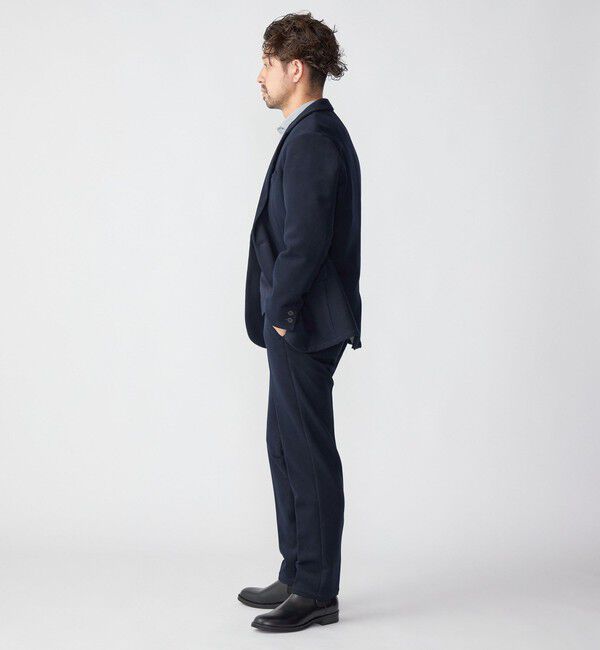 SHIPS「SHIPS: ダウンファブリック ピケ ノープリーツ パンツ (セットアップ対応)」|スラックス|