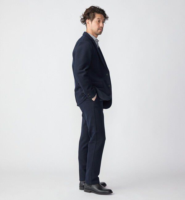 SHIPS「SHIPS: ダウンファブリック ピケ ノープリーツ パンツ (セットアップ対応)」|スラックス|