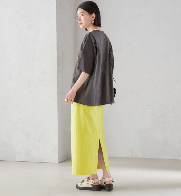 SHIPS for women「【SHIPS別注】81BRANCA:5分袖 ロゴ TEE 24SS 」|Tシャツ・カットソー|