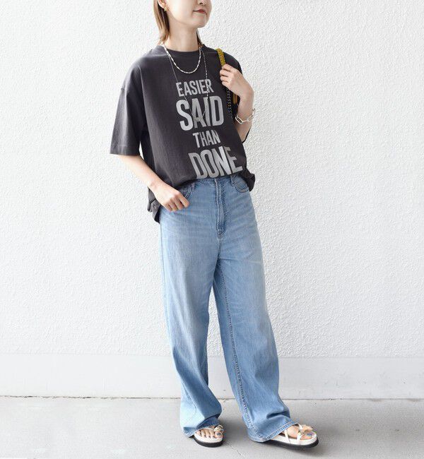 SHIPS for women「【SHIPS別注】81BRANCA:5分袖 ロゴ TEE 24SS 」|Tシャツ・カットソー|
