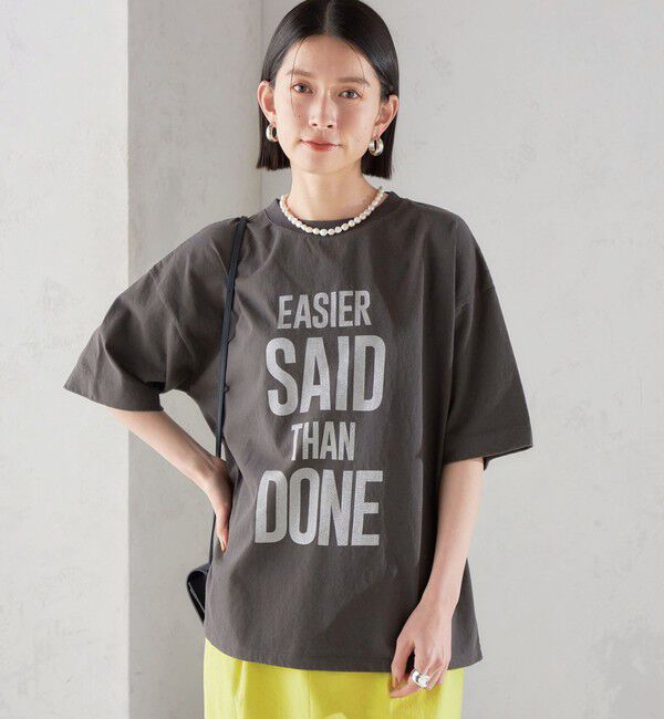 SHIPS for women「【SHIPS別注】81BRANCA:5分袖 ロゴ TEE 24SS 」|Tシャツ・カットソー|