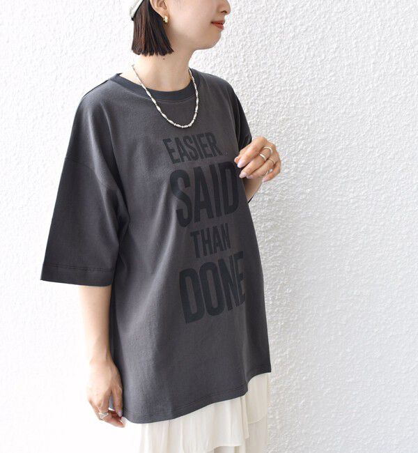 SHIPS for women「【SHIPS別注】81BRANCA:5分袖 ロゴ TEE 24SS 」|Tシャツ・カットソー|