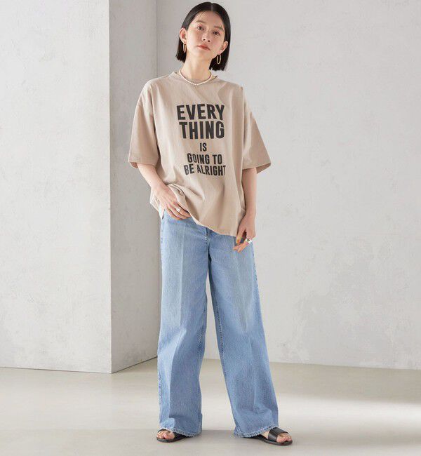 SHIPS for women「【SHIPS別注】81BRANCA:5分袖 ロゴ TEE 24SS 」|Tシャツ・カットソー|