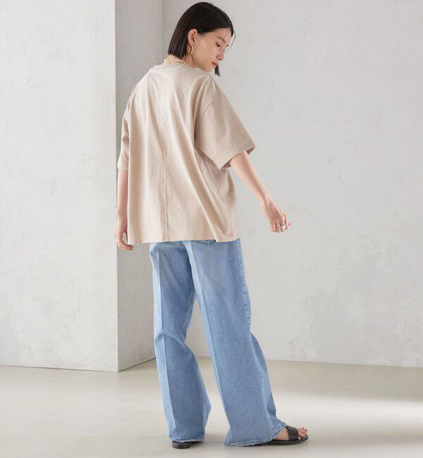 SHIPS for women「【SHIPS別注】81BRANCA:5分袖 ロゴ TEE 24SS 」|Tシャツ・カットソー|