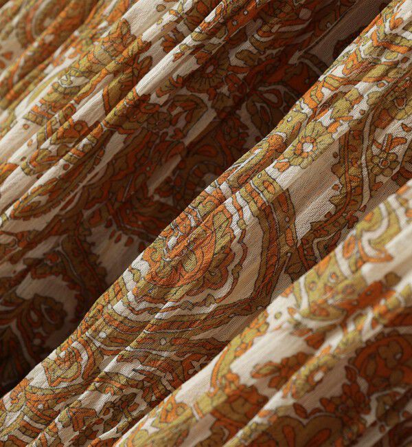 SHIPS for women「〈手洗い可能〉楊柳 プリーツ ペイズリー ティアード スカート」|スカート|