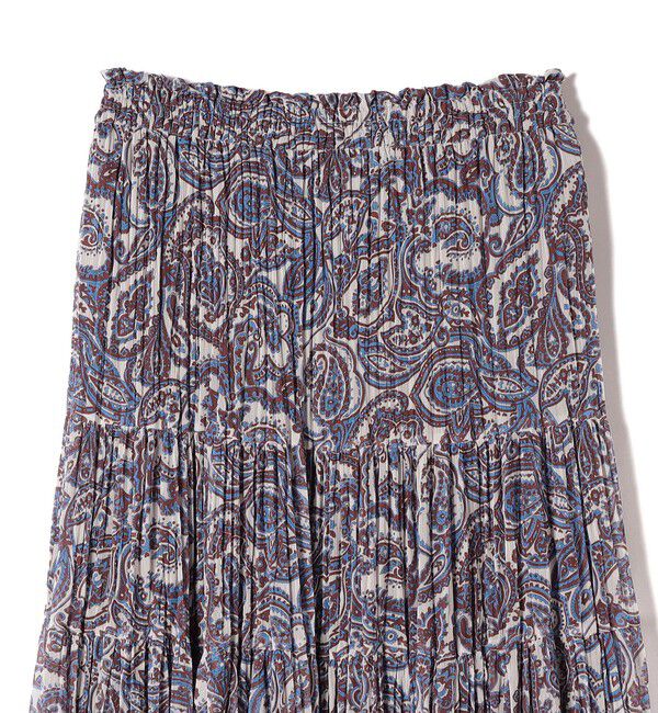 SHIPS for women「〈手洗い可能〉楊柳 プリーツ ペイズリー ティアード スカート」|スカート|