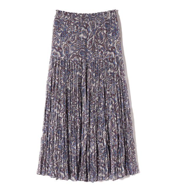SHIPS for women「〈手洗い可能〉楊柳 プリーツ ペイズリー ティアード スカート」|スカート|