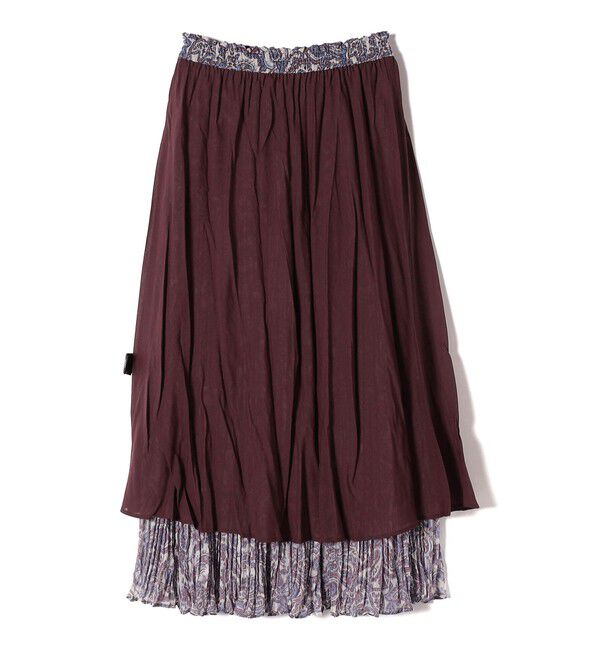 SHIPS for women「〈手洗い可能〉楊柳 プリーツ ペイズリー ティアード スカート」|スカート|