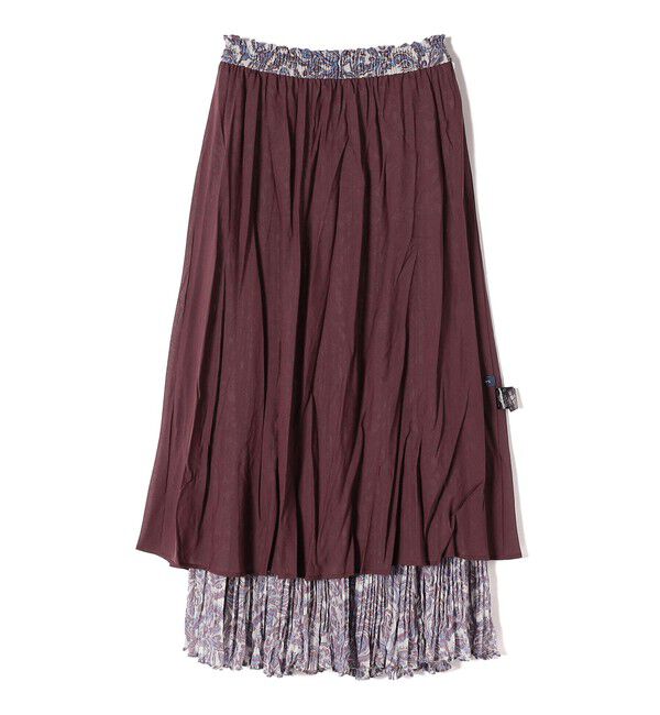 SHIPS for women「〈手洗い可能〉楊柳 プリーツ ペイズリー ティアード スカート」|スカート|