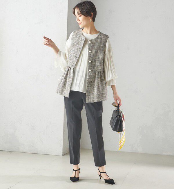 SHIPS for women「〈セレモニー対応可〉スラブ ツイード ジレ（セットアップ対応）」|ベスト・ジレ|